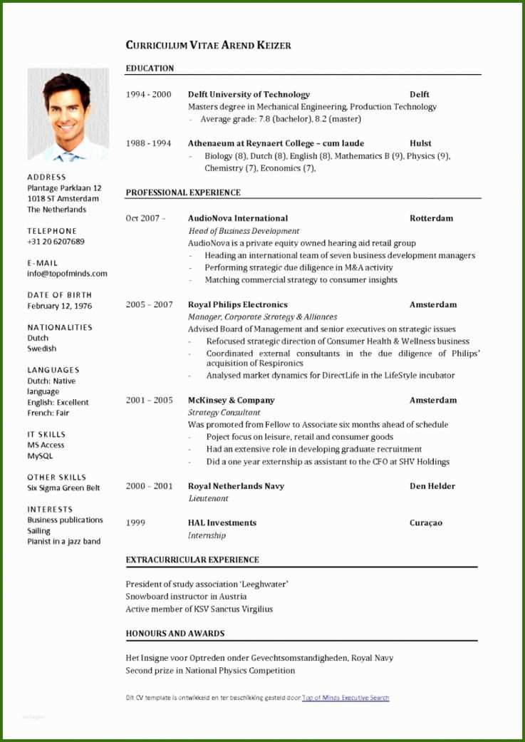 025 Internationaler Lebenslauf Curriculum Vitae Vorlage Englisch