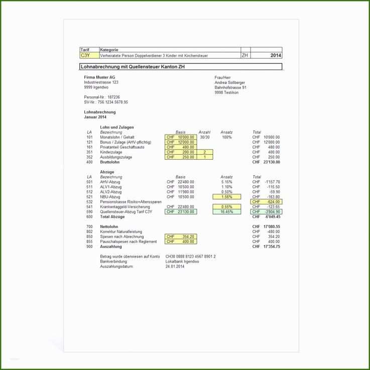 001 Excel Lohnabrechnung Vorlage Kostenlos Gehaltsabrechnung Excel ...