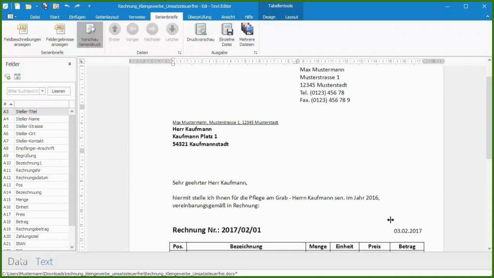 001 Privatrechnung Vorlage Word Rechnungsvorlage Schweiz Fr Word Excel Kostenlos