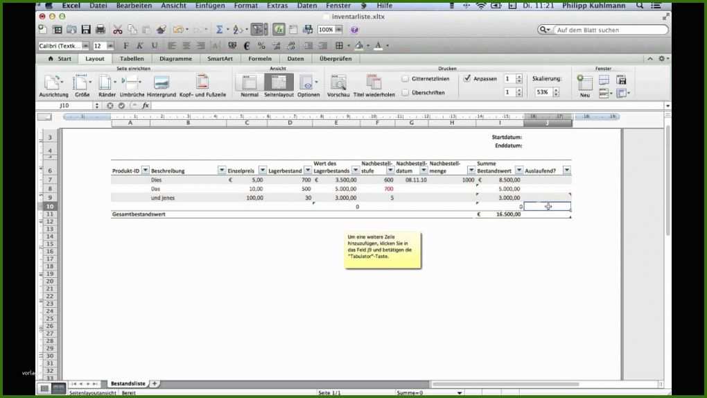 001 Prognoserechnung Excel Vorlage Inventarliste Als Excel Vorlage