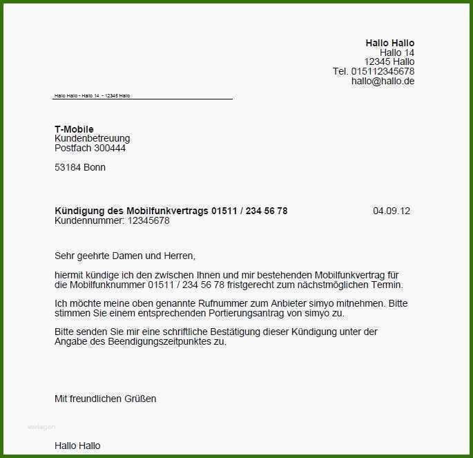 002 Vorlage Kündigung Handyvertrag Telekom Kündigung Handyvertrag Vorlage Word Erstaunlich Telekom K