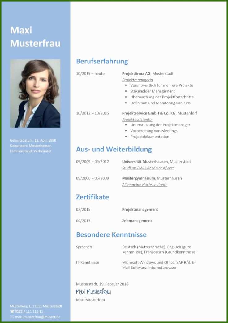 003 Wie Schreibe Ich Einen Lebenslauf Muster Tabellarischer Lebenslauf