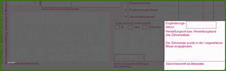 003 Zahnzusatzversicherung Rechnung Einreichen Vorlage Ergo ...