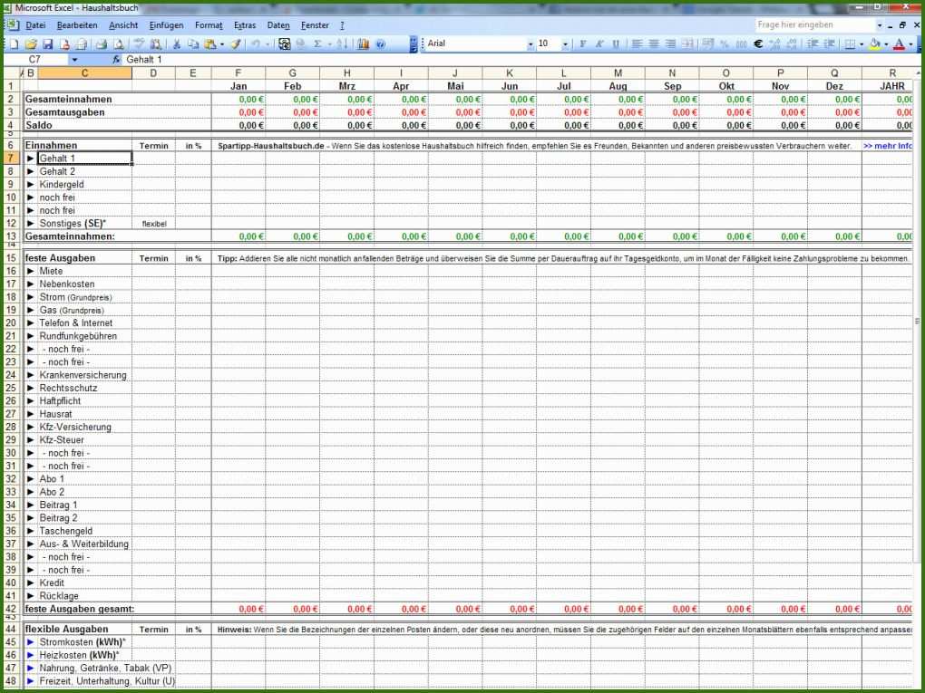 004 Ein Ausgaben Rechnung Excel Vorlage Excel Haushaltsbuch Download Chip