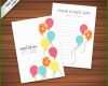 005 Geburtstagskarte Vorlage Photoshop Geburtstagskarte Vorlage Mit Ausgefallenen Luftballons