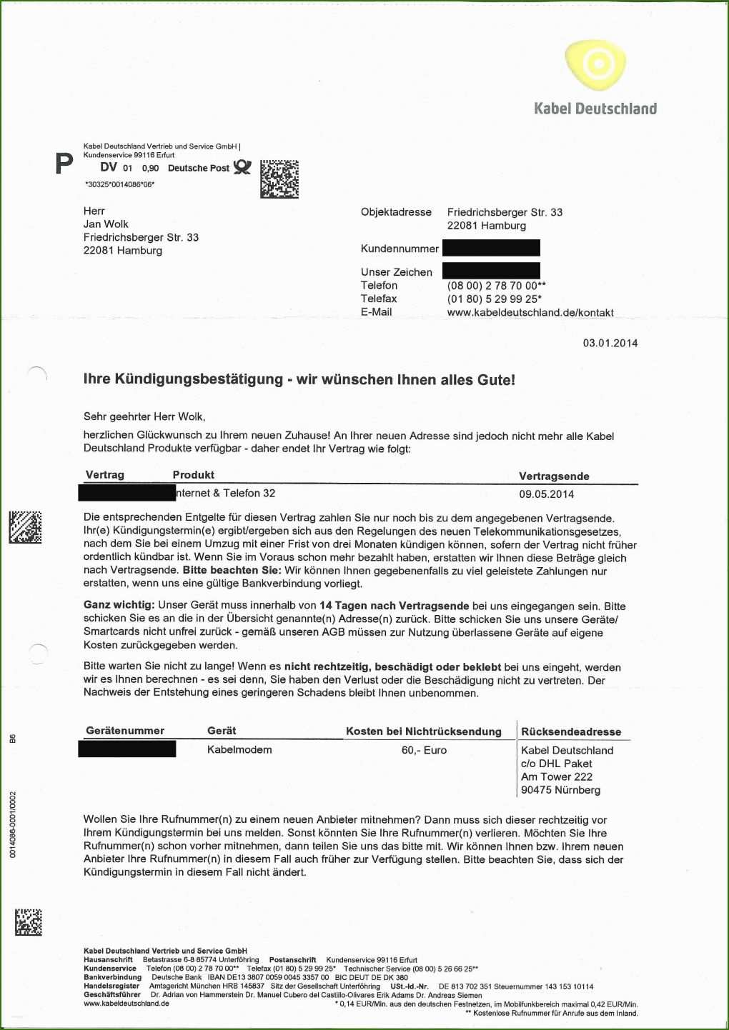 007 Kabel Deutschland Kündigung Umzug Vorlage Kabel Deutschland Kündigung Vorlage Umzug Quirky Kabel