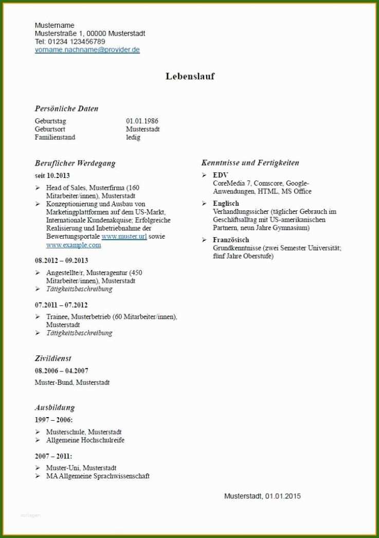 011 Lebenslauf Uni 18 Bewerbung Zeilenabstand Muster - Vorlage Ideen