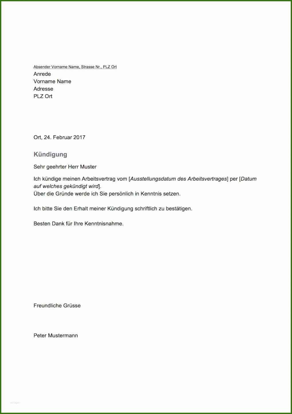012 Kündigungsschreiben Arbeitnehmer Vorlage Kündigungsschreiben Vorlage Arbeitnehmer Schweiz
