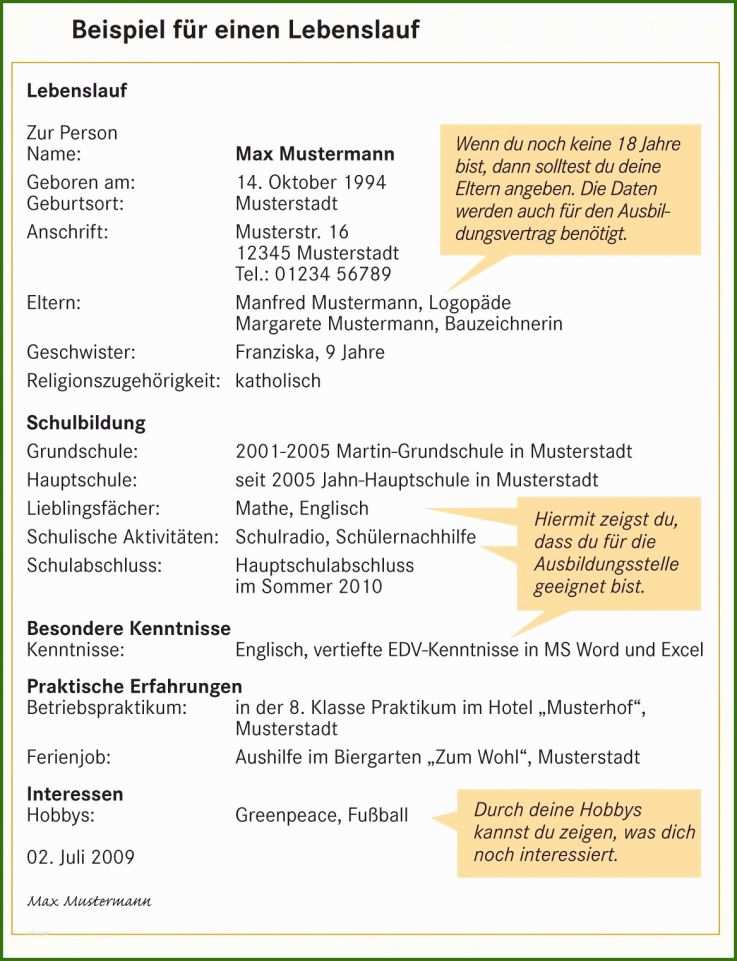 012 Lebenslauf Fachhochschulreife Lebenslauf Schulabschluss Lebenslauf
