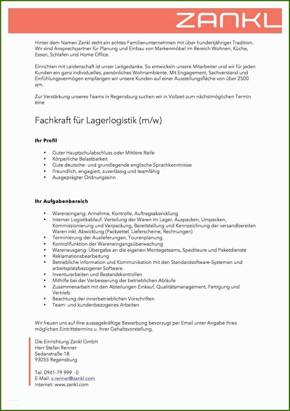 014 Bewerbung Ausbildung Fachkraft Für Lagerlogistik Vorlage Tätigkeitsbeschreibung Von Speditionskaufmann