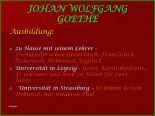 014 Goethe Lebenslauf Ppt Johan Wolfgang Von Goethe Powerpoint Presentation
