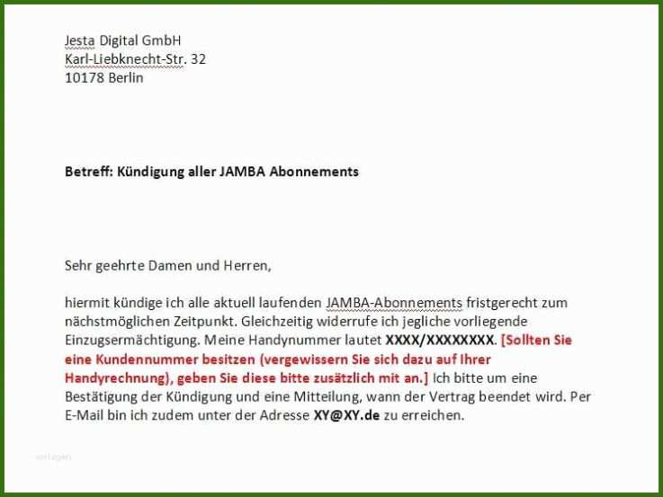 Erstaunlich Kündigung Zeitungsabo Vorlage