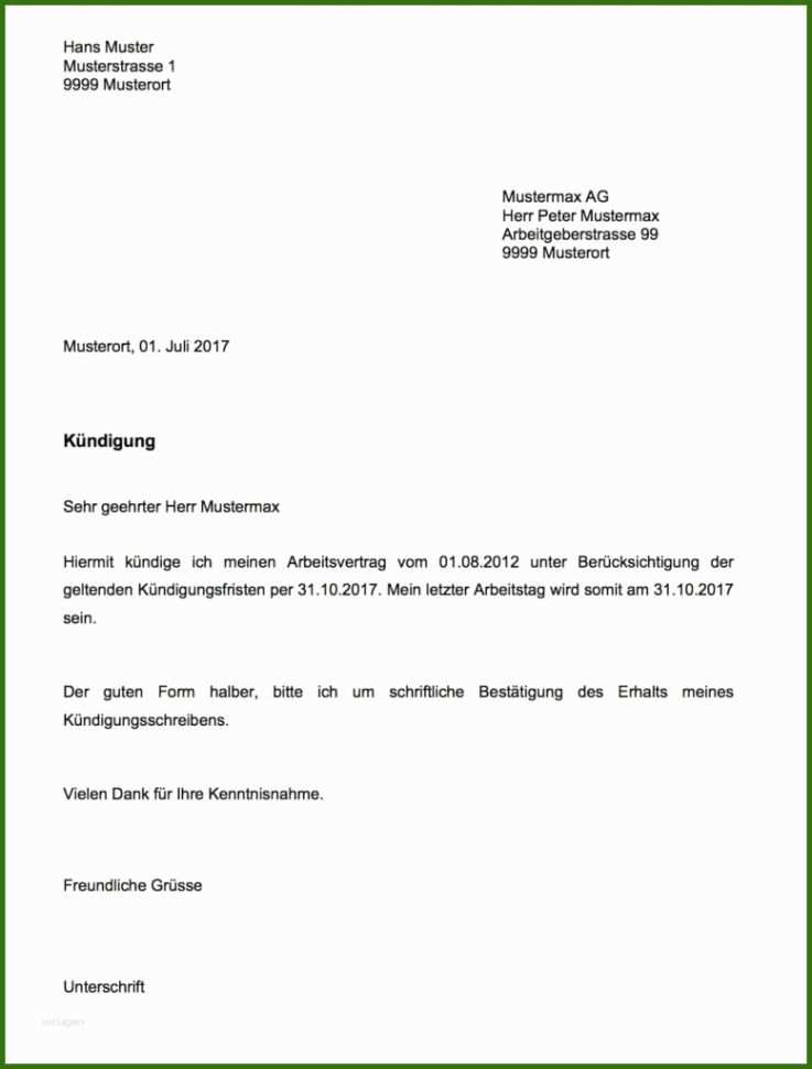 014 Kündigungsschreiben Vorlage Vodafone Kündigung Vorlage Arbeitsvertrag Schweiz – Vorlage Muster