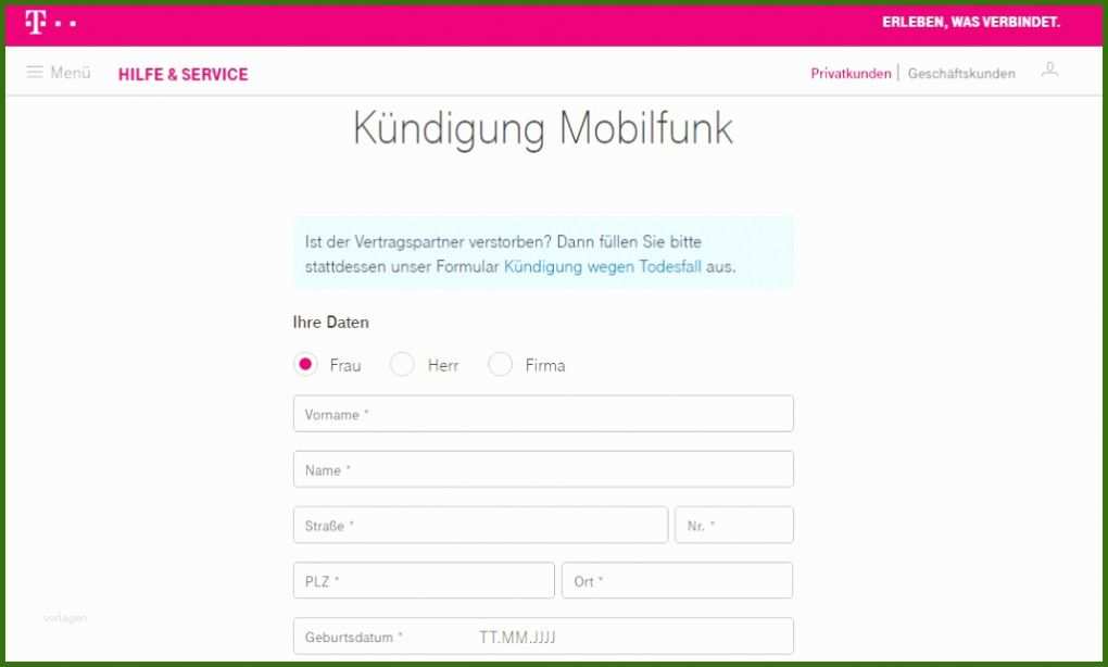 015 Telekom Dsl Kündigung Vorlage T Mobile Vertrag Kündigen so Klappt S Chip