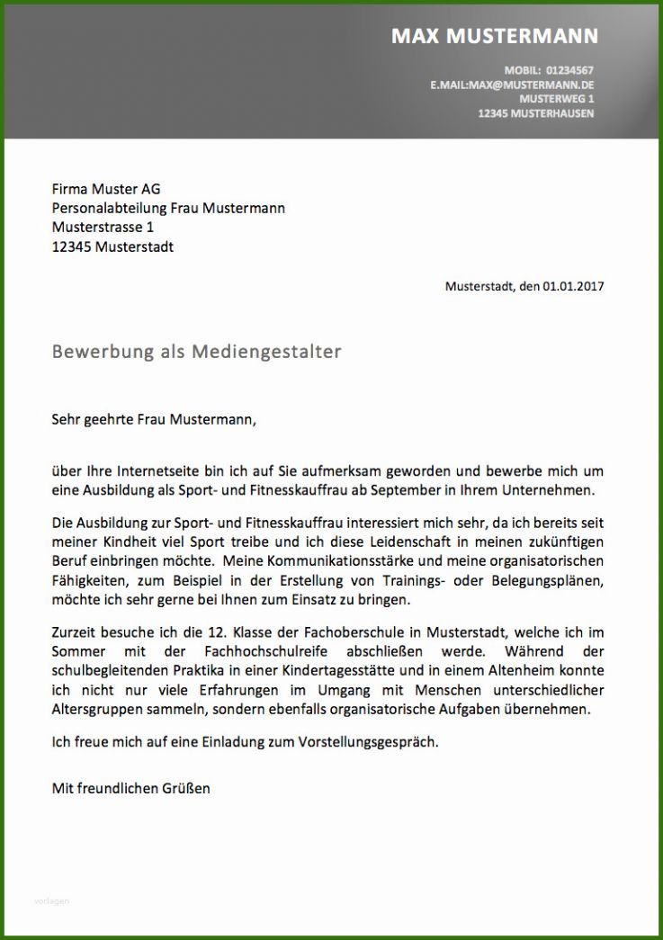 016 Bewerbung Ausbildung Fachinformatiker Vorlage Anschreiben Bewerbung