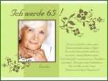 016 Einladung 75 Geburtstag Vorlagen Einladung 65 Geburtstag Fotokarte Einladungskarten Grün
