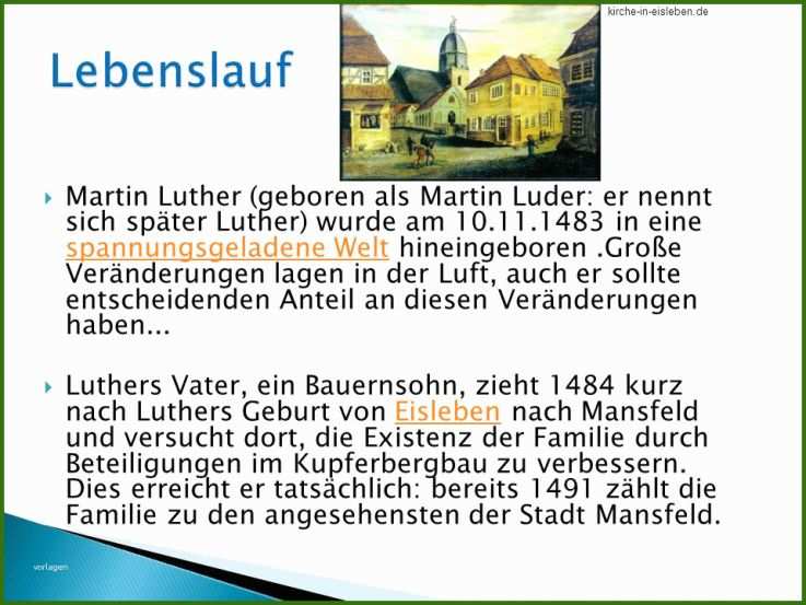 Ausgezeichnet Martin Luther Lebenslauf Unterrichtsmaterial 1