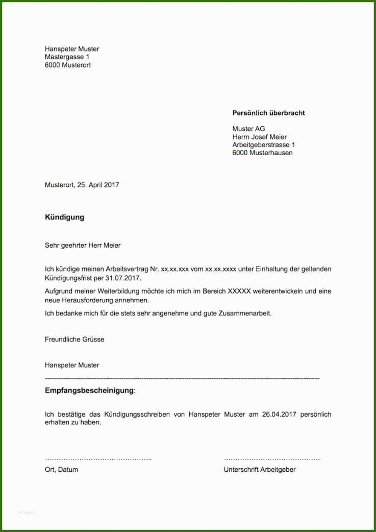 017 Kündigungsschreiben Versicherung Vorlage Kündigungsschreiben Arbeitnehmer Vorlage Schweiz