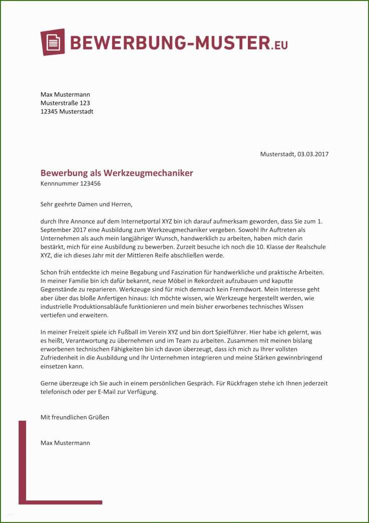 018 Kfz Mechatroniker Bewerbung Ausbildung Vorlage 17 Kfz Mechatroniker