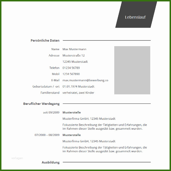 018 Lebenslauf Nach Der Ausbildung Ausbildung Und Bildungsweg Im
