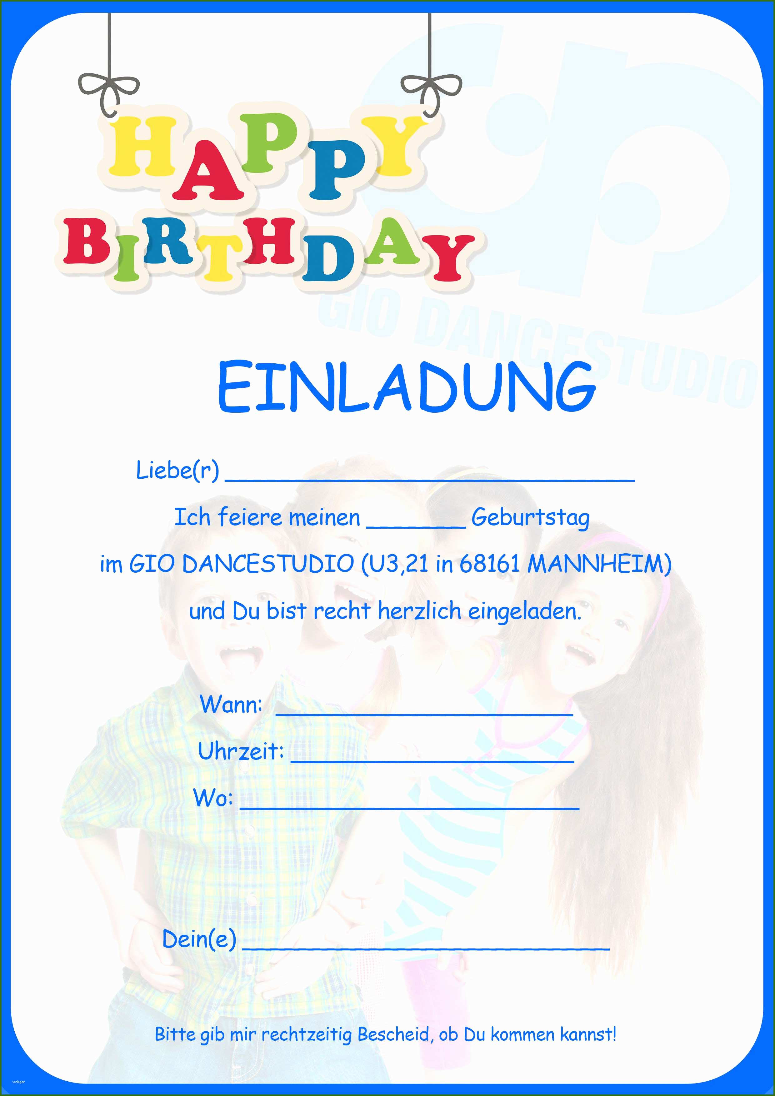 021 Geburtstag Einladung Vorlage Geburtstagseinladung Kindergeburtstag