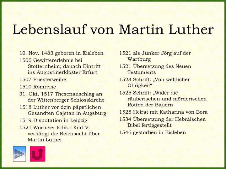 021 Martin Luther Lebenslauf Ppt Martin Luther Und Reformation Powerpoint