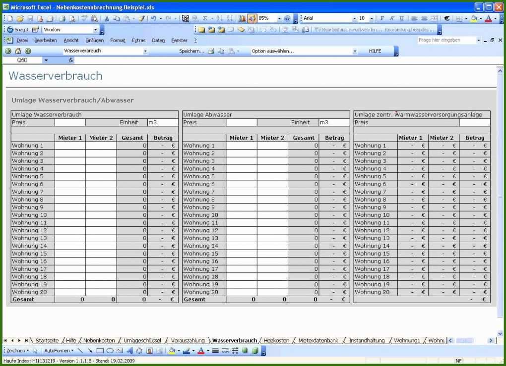 021 Nebenkostenabrechnung Vorlage Excel 80 Unique Nebenkostenabrechnung Vorlage Excel