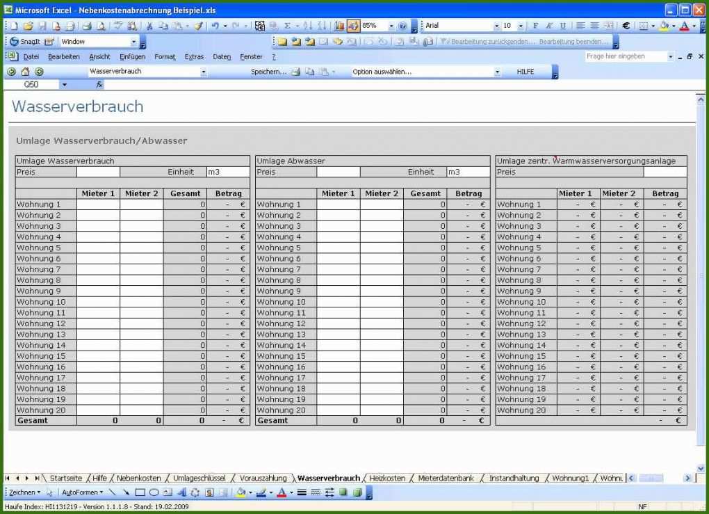 021 Nebenkostenabrechnung Vorlage Excel Kostenlos Download Excel Vorlage Nebenkostenabrechnung Kostenlos