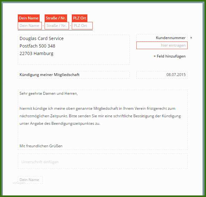 022 Kündigung Douglas Card Vorlage Douglas Card Kündigen Vorlage Download – Kostenlos – Chip