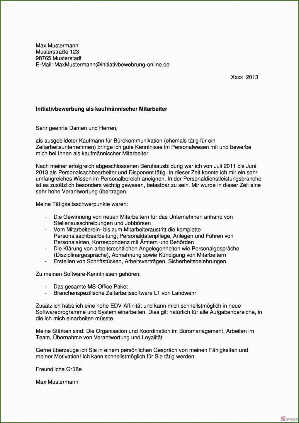 023 Bewerbung Anschreiben Initiativbewerbung Vorlage 9 Initiativbewerbung Beispiele