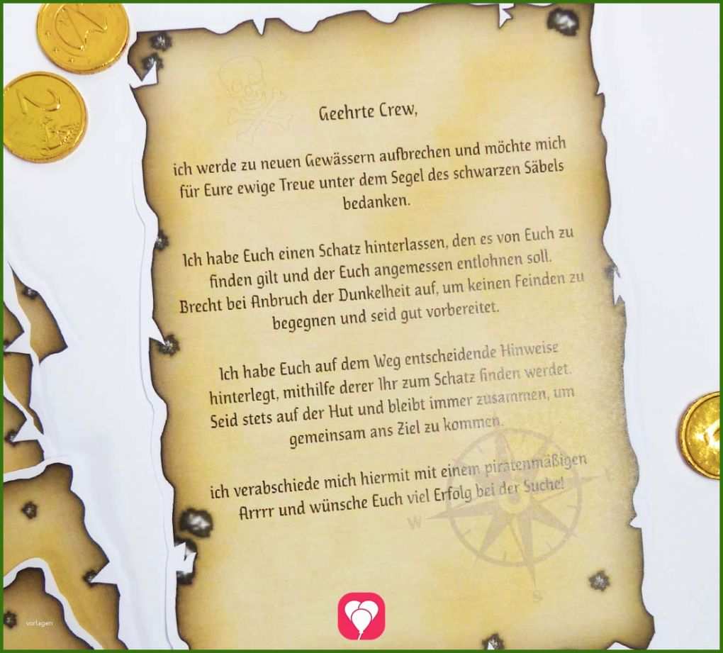 023 Vorlage Geburtstagsbuch Piraten Schatzsuche Mit Hinweisen Zum sofort Download