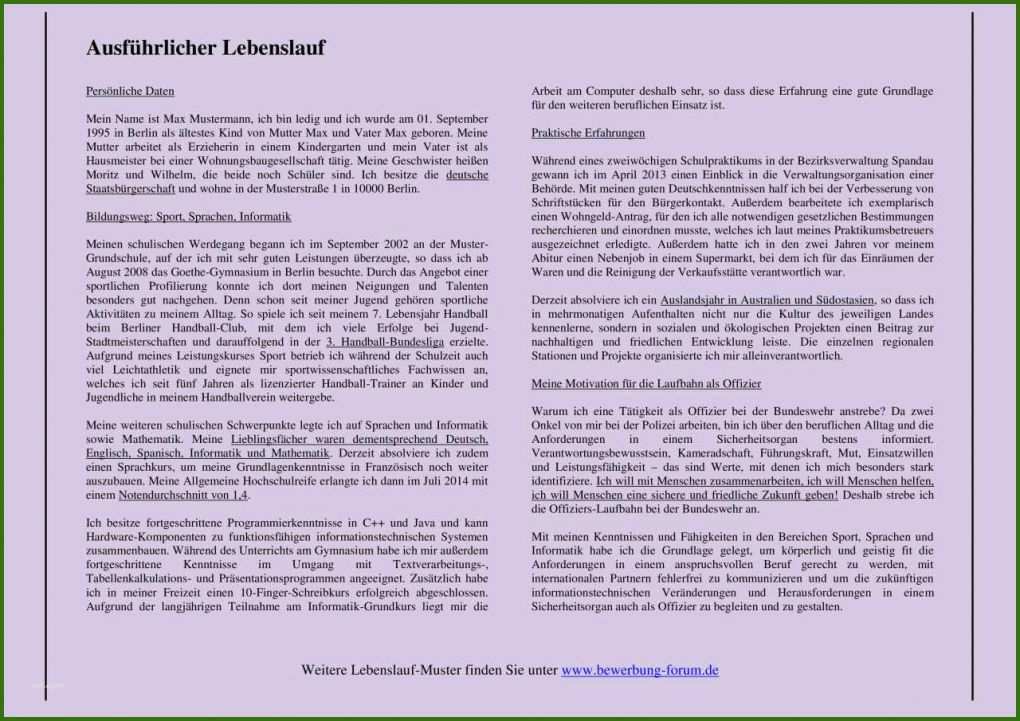 024 Handschriftlicher Tabellarischer Lebenslauf Ausführlicher Lebenslauf – formulierungen Und Muster