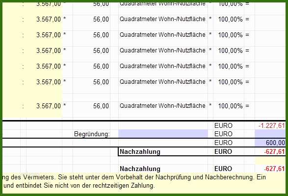 024 Vorlage Betriebskostenabrechnung Betriebskosten ...