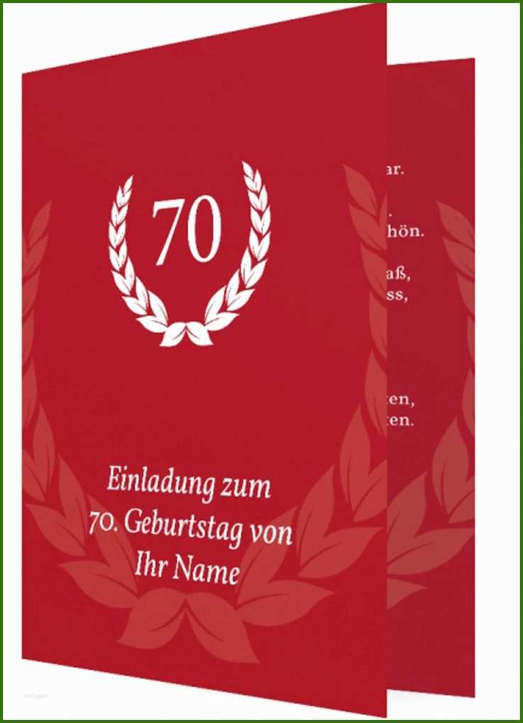 Einladung Zum 70 Geburtstag