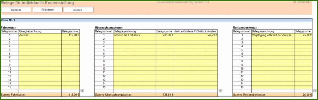 027 Dienstreiseabrechnung Vorlage Rs Reisekostenabrechnung Excel Vorlagen Shop