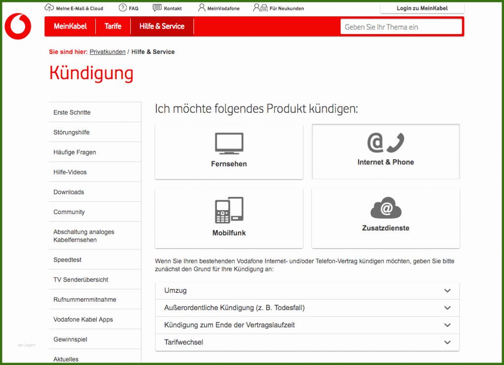 028 Kabel Deutschland Kündigung Umzug Vorlage Pdf Vodafone Kabel Deutschland Kündigen 📃 Anleitung Und Vorlage