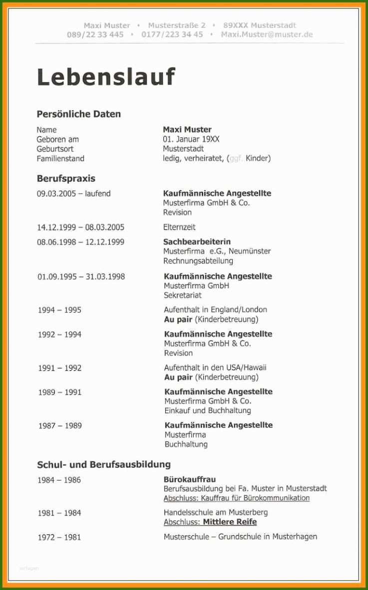 Sensationell Lebenslauf Minijob - Vorlage Ideen Für 2022