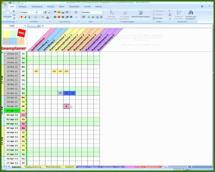 Staffelung Personalplanung Excel Vorlage Kostenlos 720x576