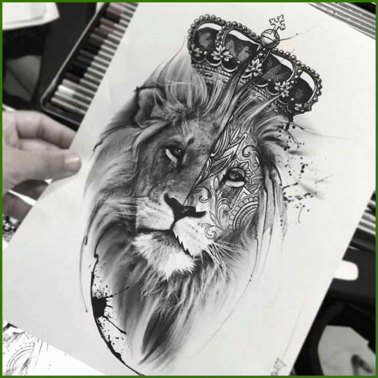 Überraschend Löwe Tattoo Vorlage Inspirierende Symbolik Und L We