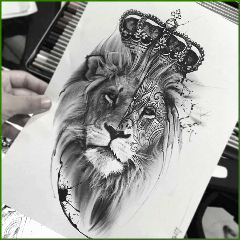 Überraschend Löwe Tattoo Vorlage Inspirierende Symbolik Und L We