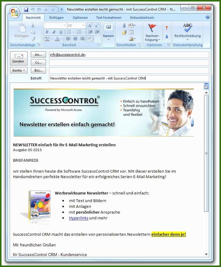 Outlook Vorlage Erstellen Outlook Newsletter
