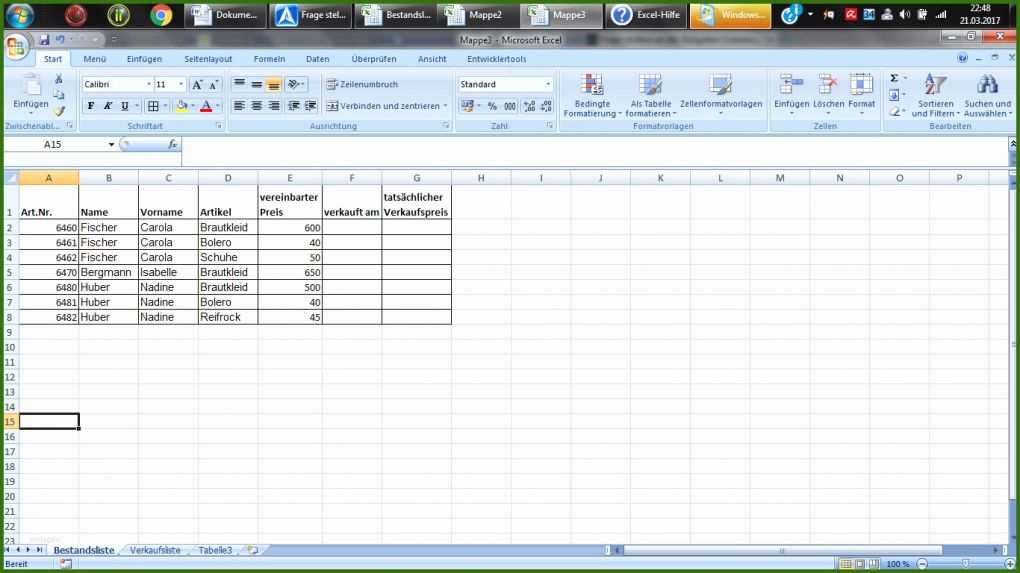 Neue Version Bestandsliste Excel Vorlage 1366x768