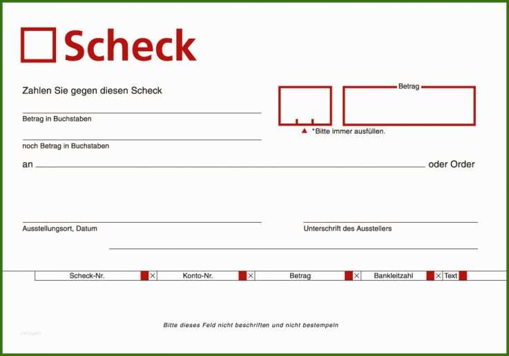 Toll Scheck Vorlage Zum Ausdrucken Nur Für Sie