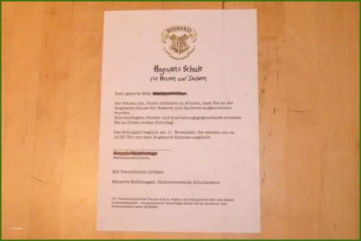 Faszinieren Hogwarts Brief Vorlage 1280x855