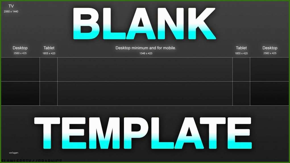 Original Best Blank Youtube  Banner Template  with Gridlines 