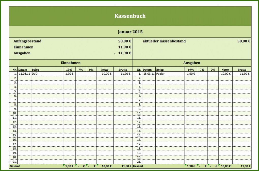 Bestbewertet Kassenbuch Vorlage Excel 1200x792