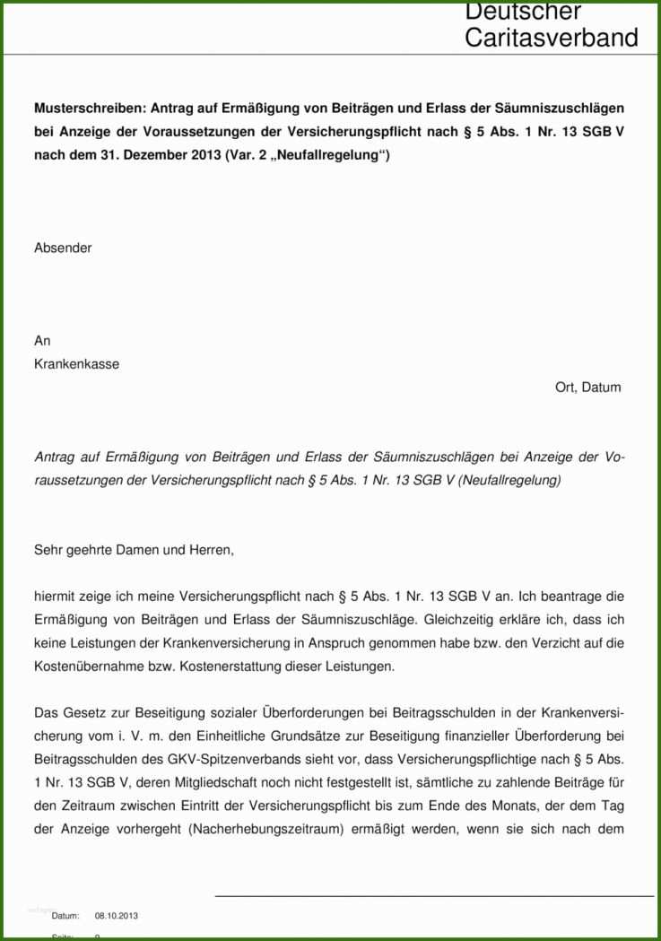 Sensationell 10 Formloser Antrag Kostenübernahme Krankenkasse - Vorlage ...
